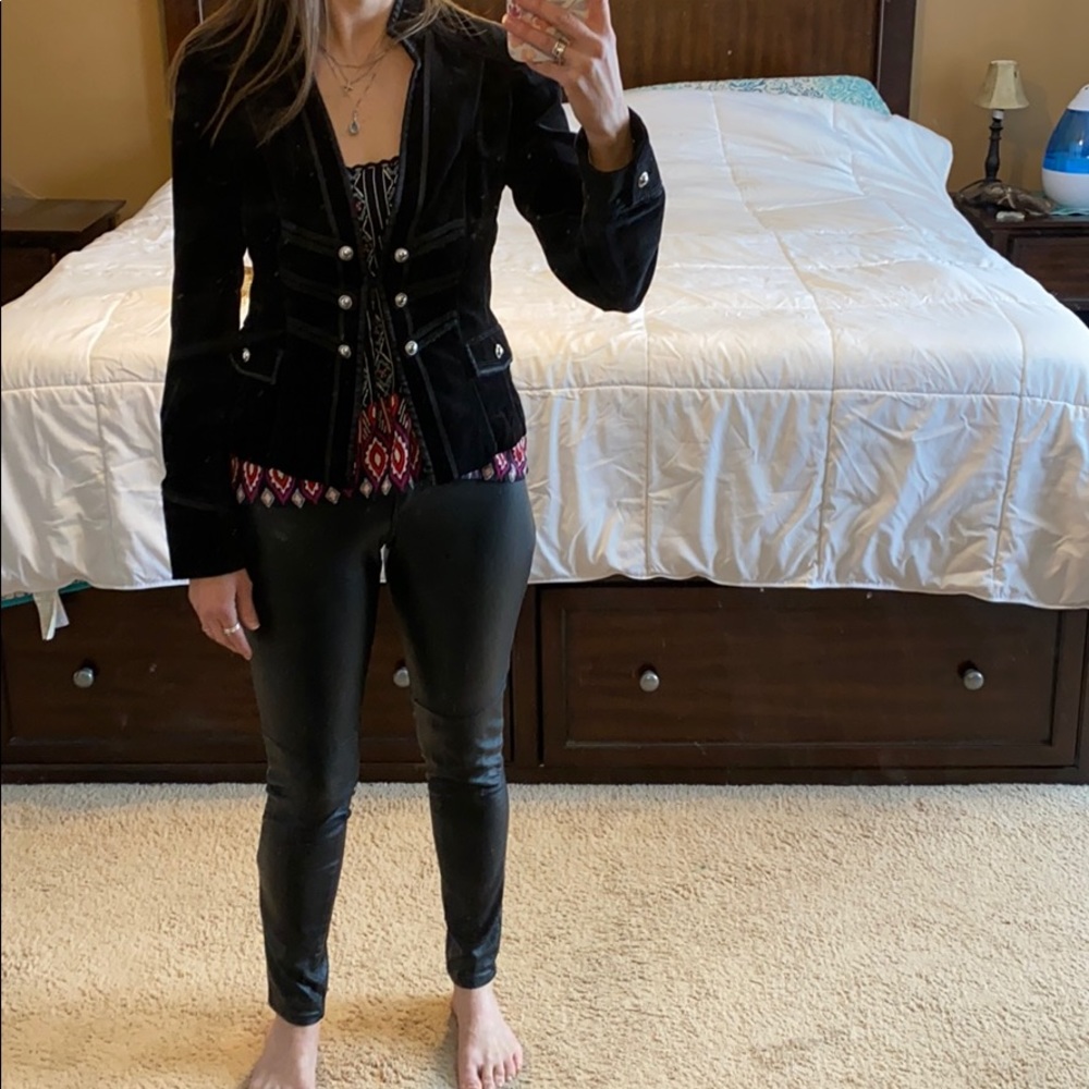 H&M imitation leather pant size 4